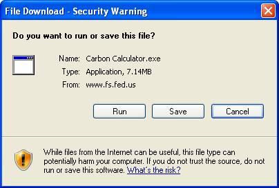 screen capture - security warning