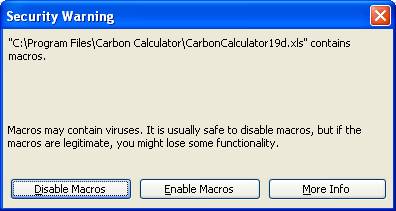 screen capture - security warning macros