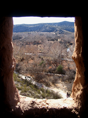 Peering through a window