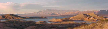 View of Lake Mead near sunset