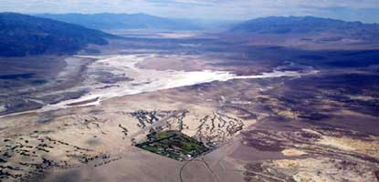 aerial view of Furnace Creek