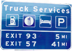 photo of a Truck Services sign