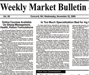 Weekly Market Bulletin