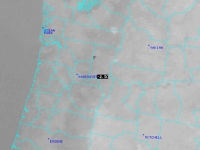 NOAA Satellite Image of Mount St. Helens on February 22, 2005 at 3 am PST