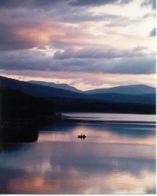 Lake at sunset