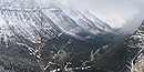 U-shaped valley carved by a glacier