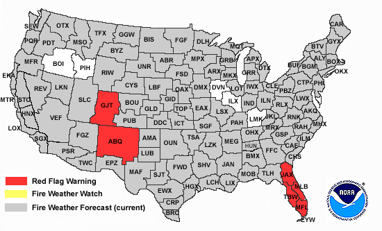 US Map Firewx 