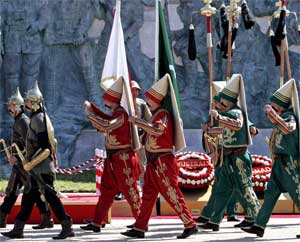 Members of the traditional Ottoman Army band participate in memorial ceremony in Gallipoli, Turkey, April 24, 2007. [© AP Images]