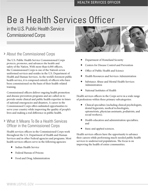 black and white image of Be A Health Services Officer Fact Sheet