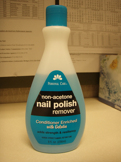 label from Personal Care Non-caetone Nail Polish Remover