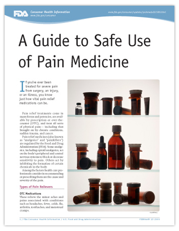 Cover page of PDF version of this article, including photo of various medicines in a medicine cabinet.