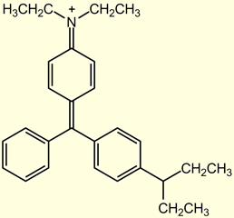 Chemical structure of Brilliant Green