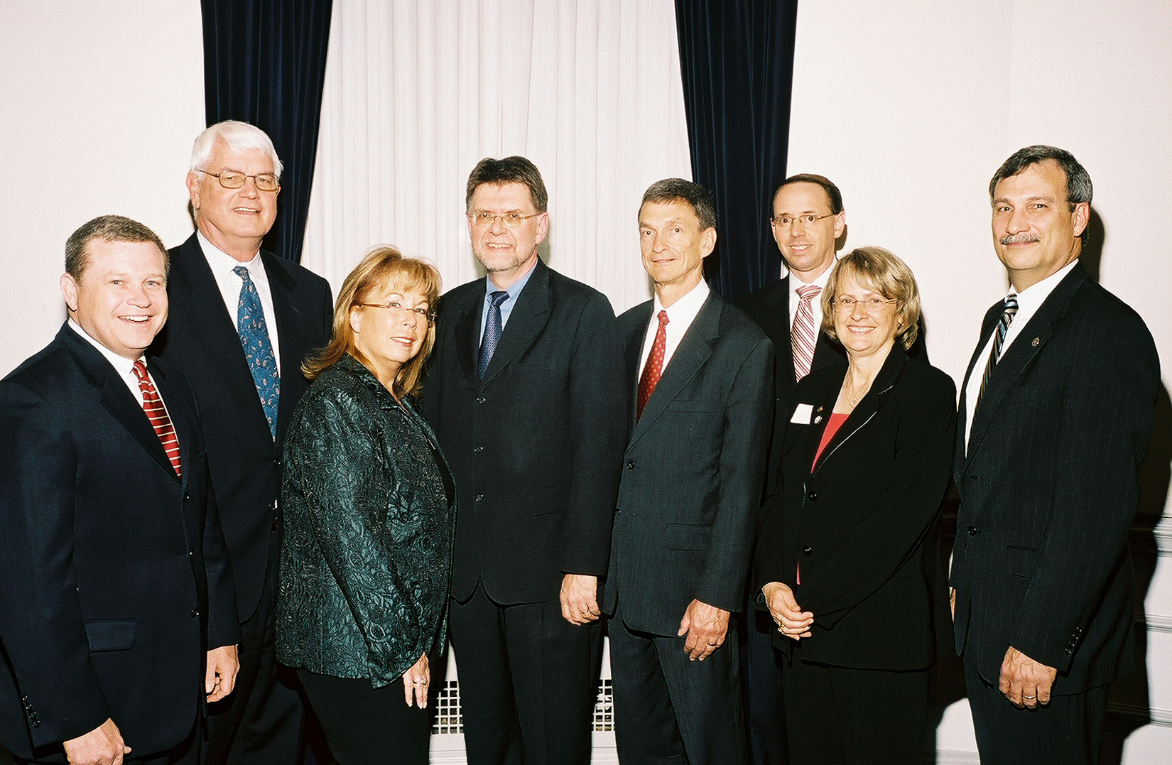 Left to Right: Lawrence Wasden, Idaho Attorney General; Robert DeMuro, Inspector in Charge, Financial Crimes Group, U.S. Postal Inspection Service; Andrea Rosen, Deputy Commissioner of Competition, Competition Bureau Canada; William E. Kovacic, Federal Trade Commission Chairman; Kenneth Jost, Deputy Director, Office of Consumer Litigation, U.S. Department of Justice; Rod J. Rosenstein, U.S. Attorney of the District of Maryland; Joan MacPherson, Senior Competition Law Officer, Competition Bureau Canada; Greg Holley, Deputy Assistant Inspector General for Investigations, Treasury Inspector General for Tax Administration