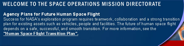 Agency Plans for Future Human Space Flight. Success for NASA's exploration program requires teamwork, collaboration and a strong transition plan for existing assets such as vehicles, people and facilities. The future of human space flight depends on a safe, successful, and smooth transition. For more information, see the Human Space Flight Transition Plan.