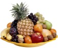 Plate of fresh fruit