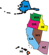Region 6 states Image map