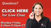 Chat with us live, Monday through Friday, 8:30 a.m. to 5 p.m. eastern time, or call us at 301–592–8573.