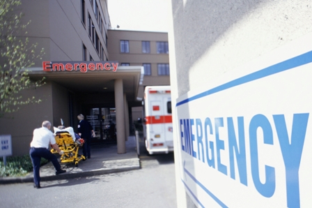 Hospital Emergency entrance.
