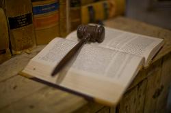 Gavel and book