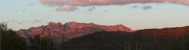 sunset on the ajo mountains