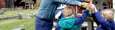 Helping hands at an Apple Festival, Millbrook Village NJ