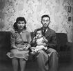 Linda Shortliffe as a baby with her parents, Norma Masako Yoshida and Setsuo Dairiki, ca. 1950