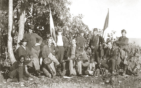 Signal Corp Detachment on Elk Ridge overlooking Antietam Battlefield