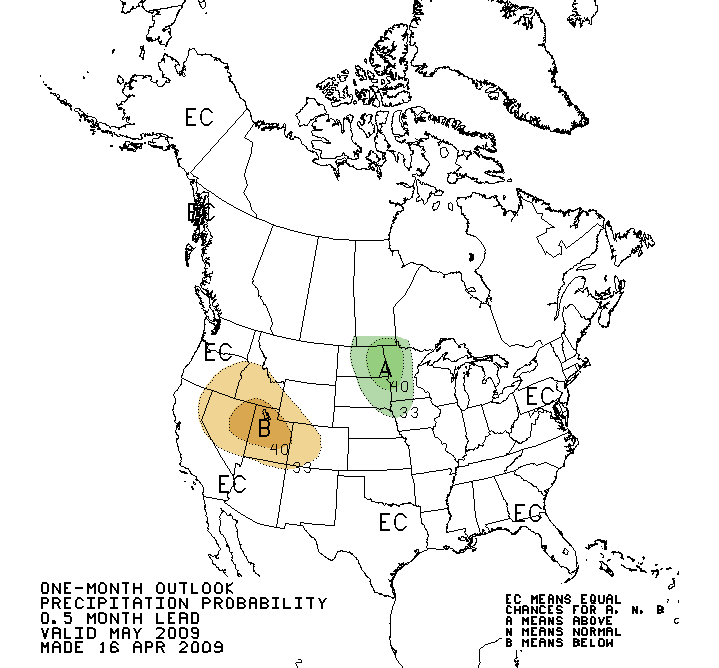 Precipitatoin outlook for next month