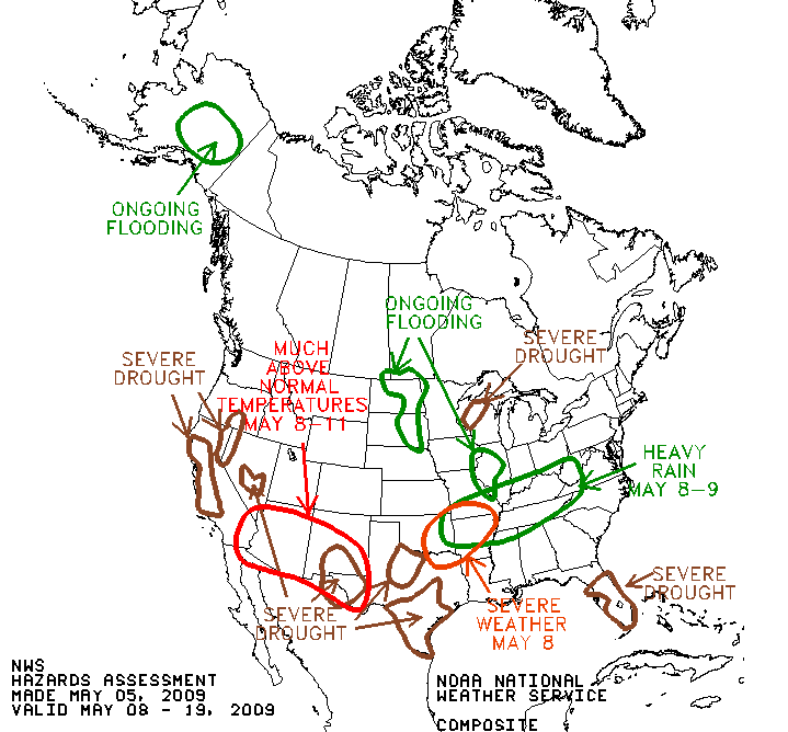 Weather Threats for the next Several Days