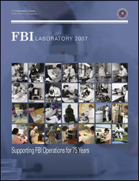 Photo of the report front cover, includes many lab photos from the last 75 years