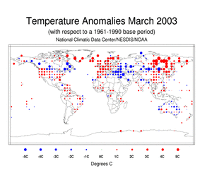 Click Here for the Global Temperature Anomalies in March 2003