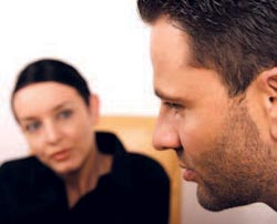 A man talking to a psychotherapist