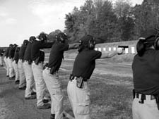 Firearms training at Quantico