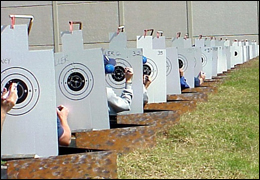 Photo of targets being scored