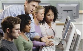 Photo of analysts training in the classroom.