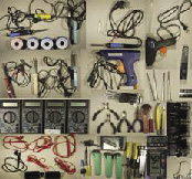 Photo of examples of  tools and components received by TEDAC