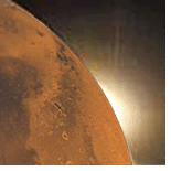 Sun Behing the Limb of Mars