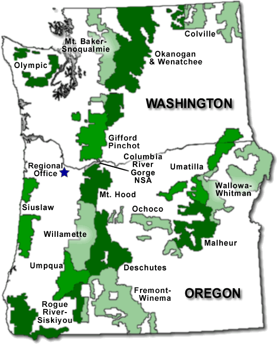 [MAP: Region 6 - Pacific Northwest Region]