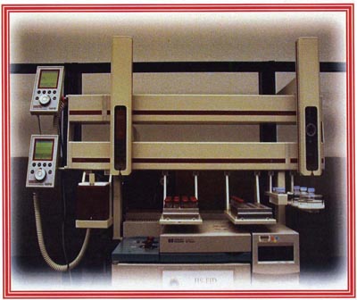 The Chemistry unit's dual-rail prep station, which is used to prepare samples