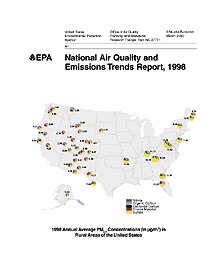 1998 Air Quality Trends Report Cover