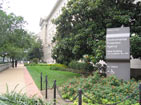 Bioretention cell in front of EPA Headquarters West Building on Constitution Ave.