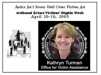Photo of Kathryn Turman, Director of the Office For Victim Assistance