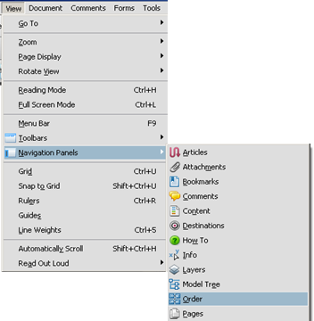 Menu path described in the slide to View and check reading order