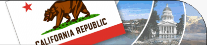 California flag and Capitol image