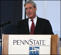 Director Mueller speaking at Penn State University