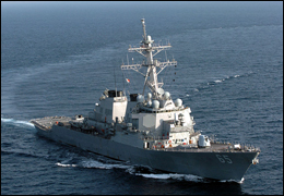 The USS Benfold. U.S. Navy photo.