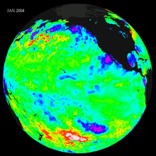 Global Sea Surface Temperature Data - 01/2004