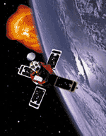 A graphic image that represents the TRACE mission