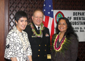 Photo of Dr. Annette David, Dr. Broderick, and Bobbie S. N. Benavente