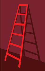 Graphic of a step ladder, representing the Media Literacy Ladder